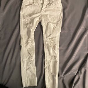 VIGOSS White skinny distressed jeans size 27